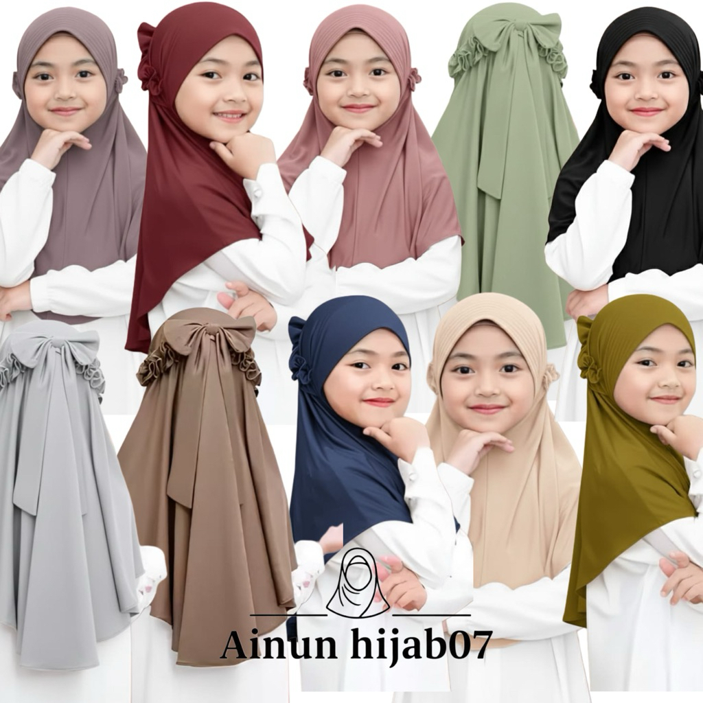 Kerudung Anak Viral Pita Ricis-Kerudung Anak Lucu Murah Viral-Kerudung Anak Usia 1 2 3 4 5 6 7 Tahun