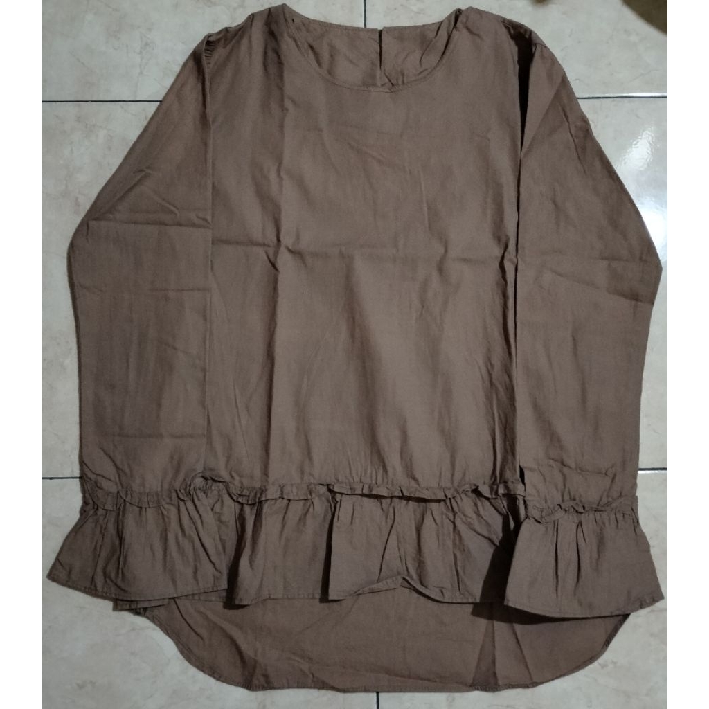 blouse coklat (preloved)