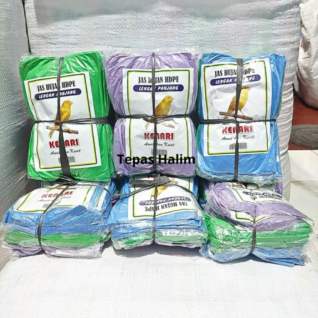 Kenari Jas Hujan Plastik Atasan Size Dewasa 1 Lusin