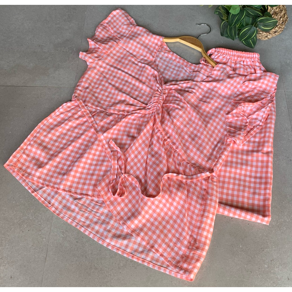 Suka Dada Kerut Setelan Baju Dan Celanan Panjang Bahan Rayon Nyaman Adem Lembut Digunakan Seharian