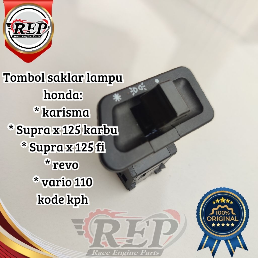 (3pcs) Tombol saklar lampu honda kharisma Supra x 125 vario 110 Supra x 125 fi kode revo kph origina