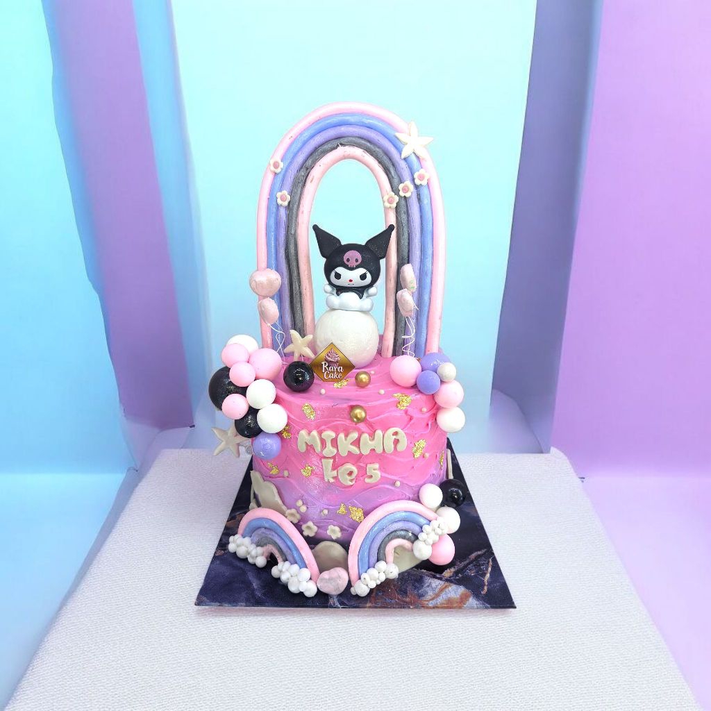 kuromi cake //cake custom