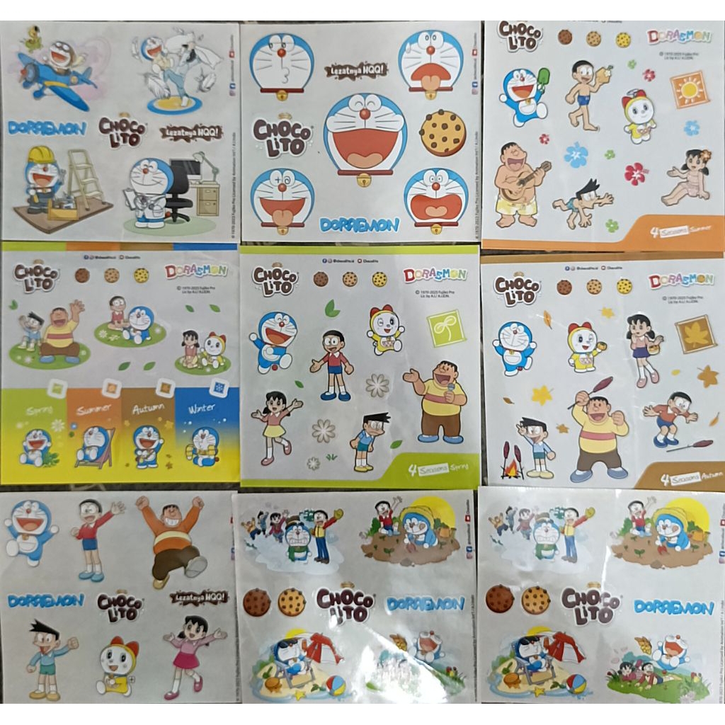 Sticker Stiker Chocolito Choco Lito Doraemon Ukuran Besar