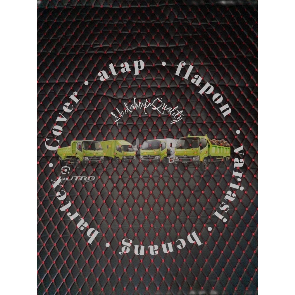 Cover Atap Plafon Mobil Hino Dutro Motif Wajik Variasi Bordir Benang free lem