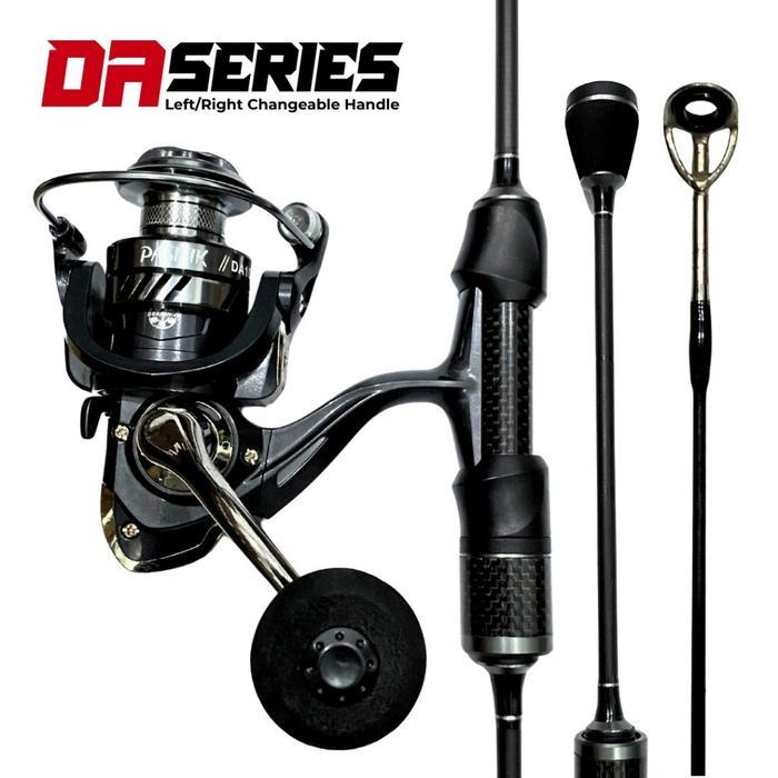 BERKUALITAS PASIFIK Paket Set Joran Pancing Ultralight High Carbon Solid Ringan 2-8 Lbs dengan Reel