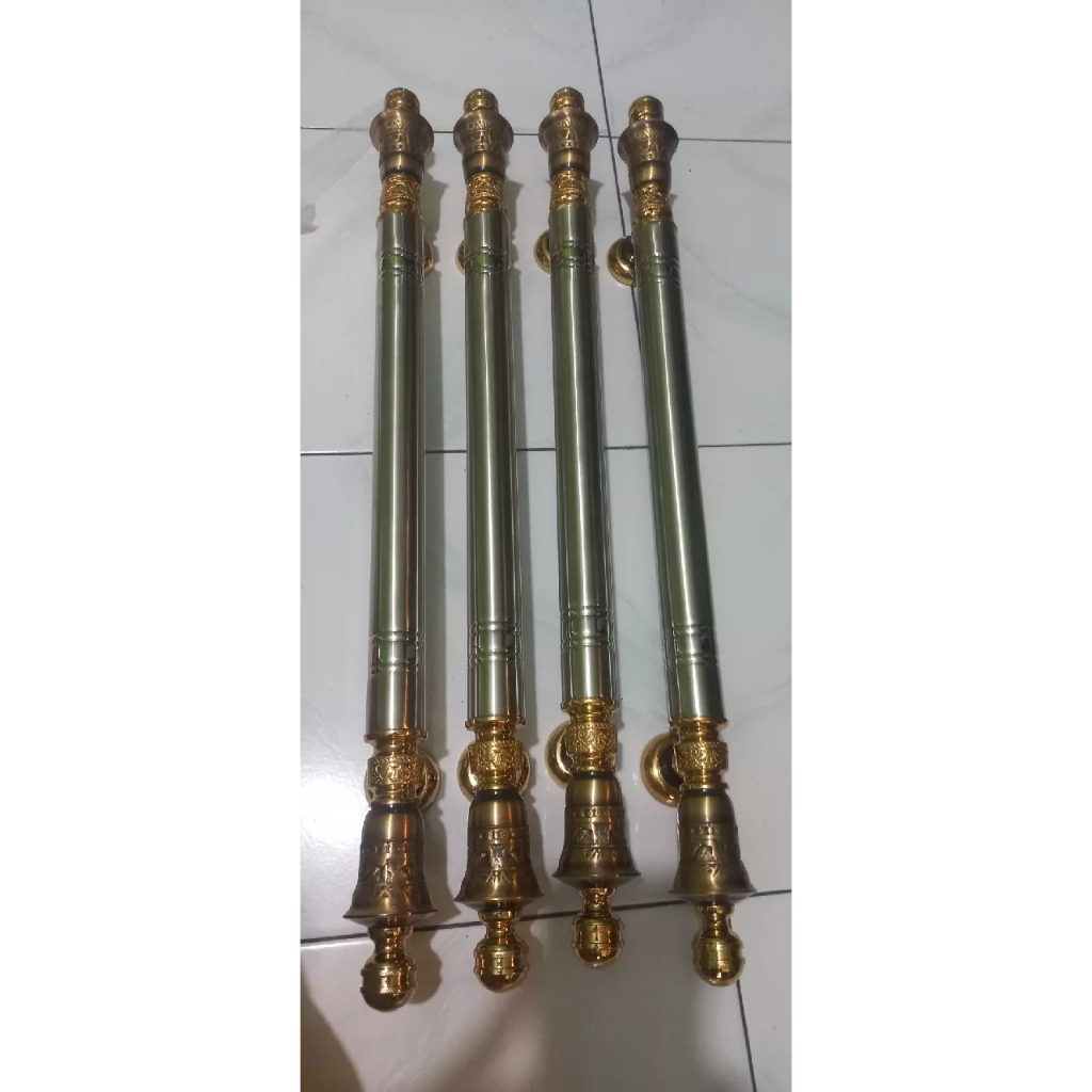 Handle Kuningan Gagang Pintu Antik Mewah 80cm Tarikan Pegangan