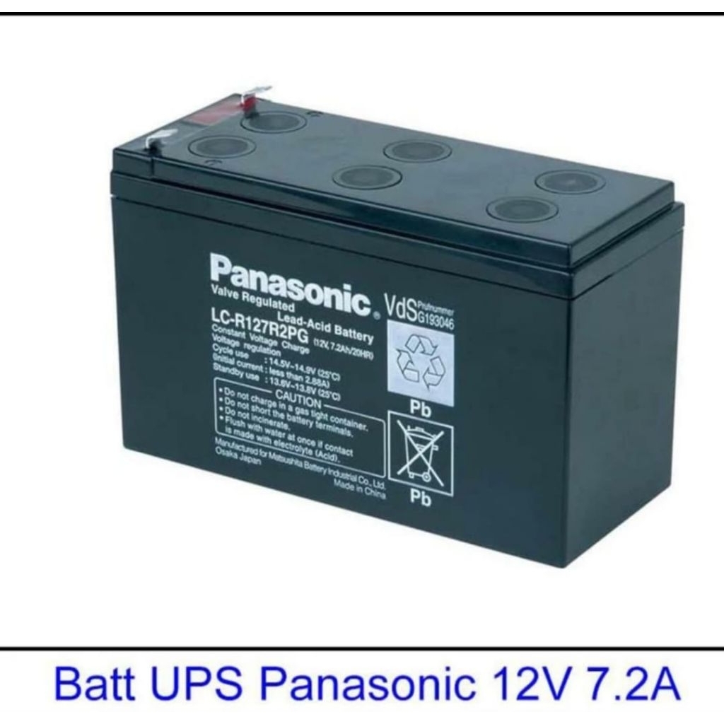 Baterai ups panasonic 12V  7.2Ah ORI Asli Aki Kering