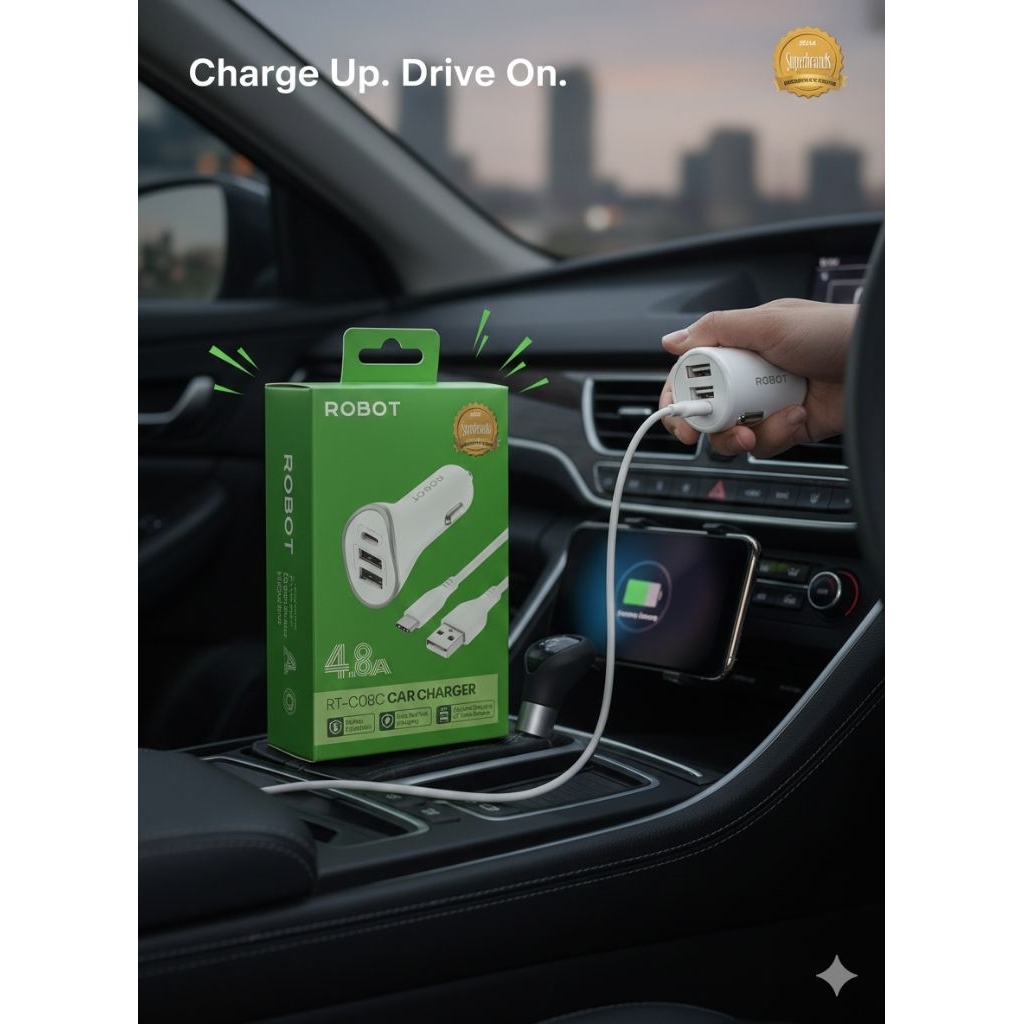 Robot RT-C08C Car Charger