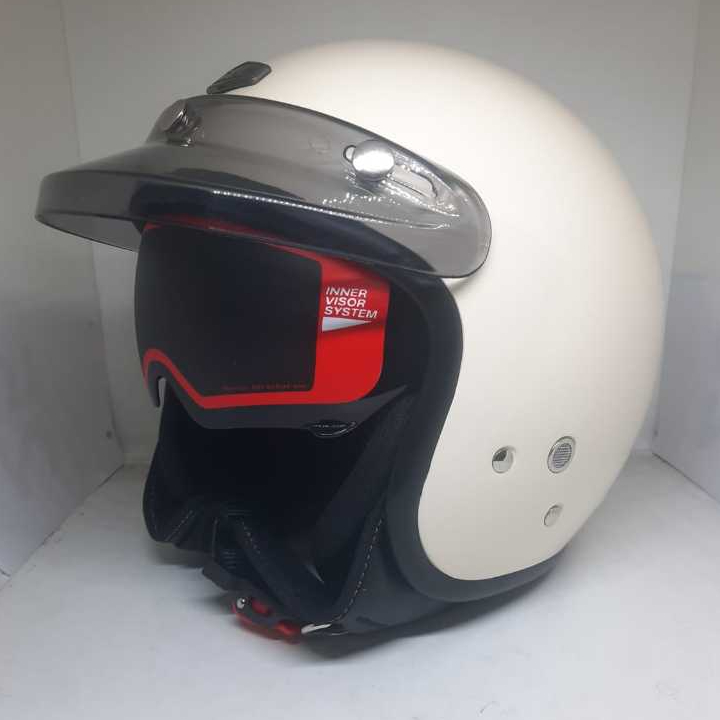 Helm Retro GIX ROVELO Half Face Hijab Friendly SOLID Free Pet / Topi Helm