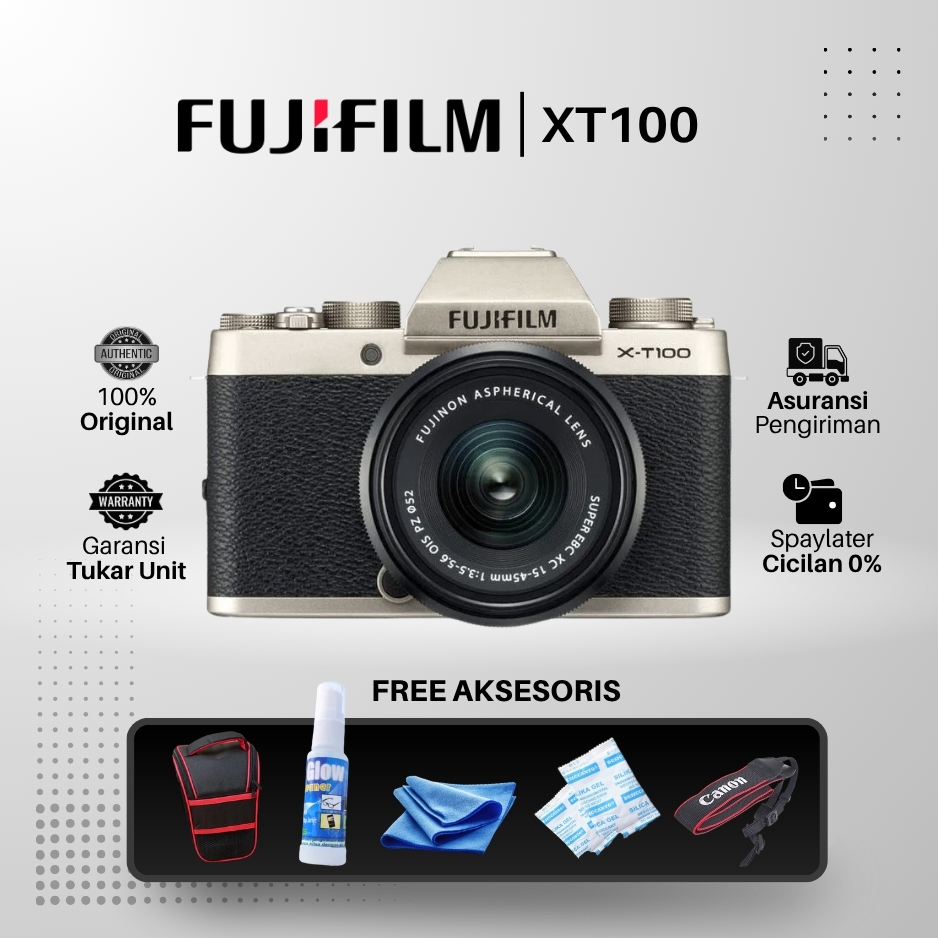 Fujifilm Fuji XT100 XT-100 Fullset Mulus