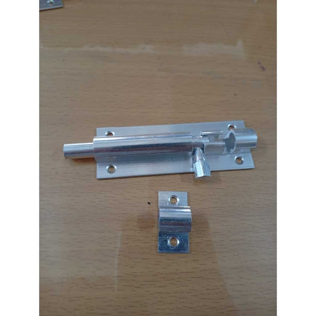 GRENDEL ALUMUNIUM PUTIH MERK TOP/ SLOT JENDELA ALUMUNIUM / SLOT PINTU TERSEDIA VARIAN UKURAN