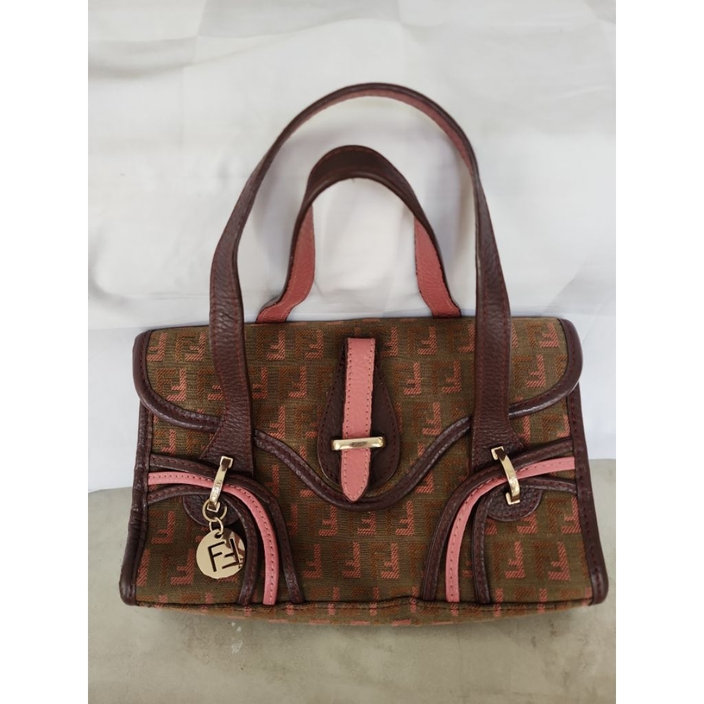 Fendi monogram rare vintagetop handle bag