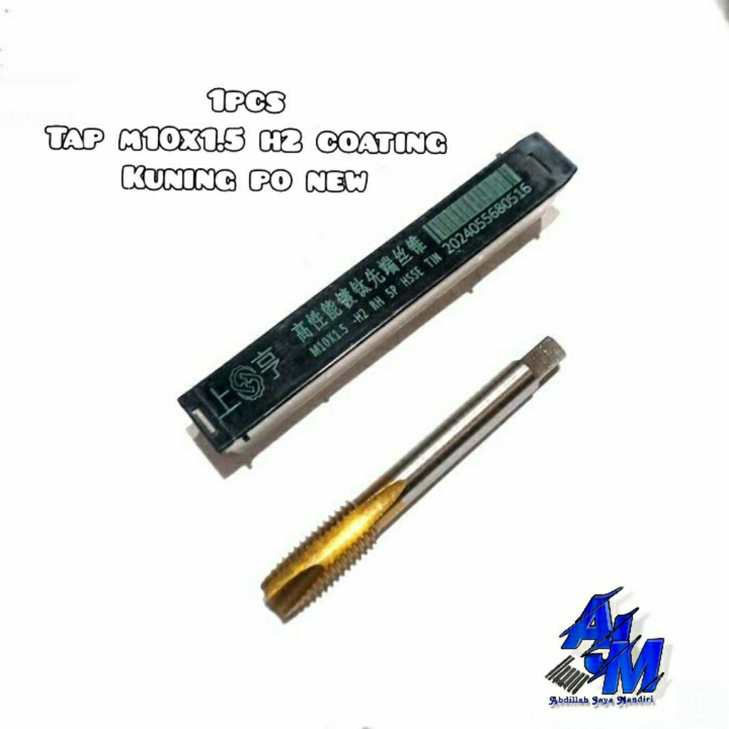 1pcs hand tap HSS M10X1.5 Tap Baut 14 Drat Kasar PO COATING KUNING new