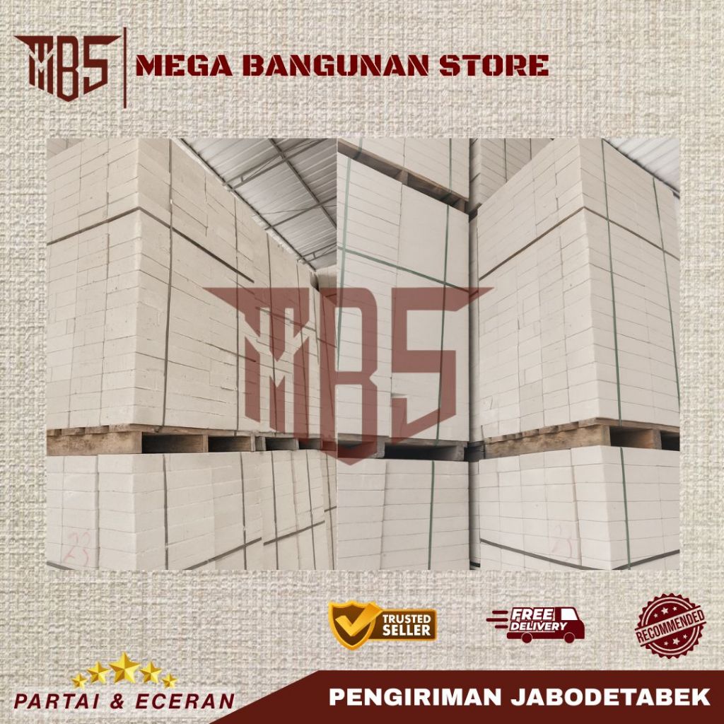 Hebel BATA RINGAN 7.5 CM PER 1 Kubik 111 PCS
