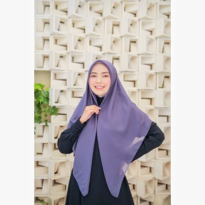 Hijab Instan Zipper Resleting Segiempat Square | Hijab Segiempat Instan Zipper