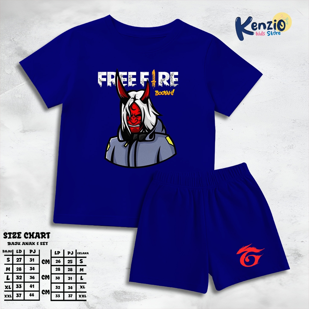 Baju Setelan FreeFire  Handsome Anak Laki Laki - Kaos Distro Karakter  FreeFire