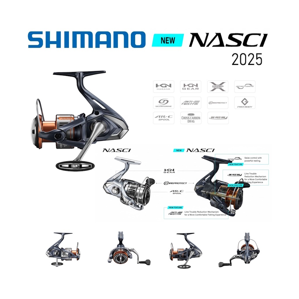 Shimano Nasci FD Model 2025 Spinning Reel Pancing