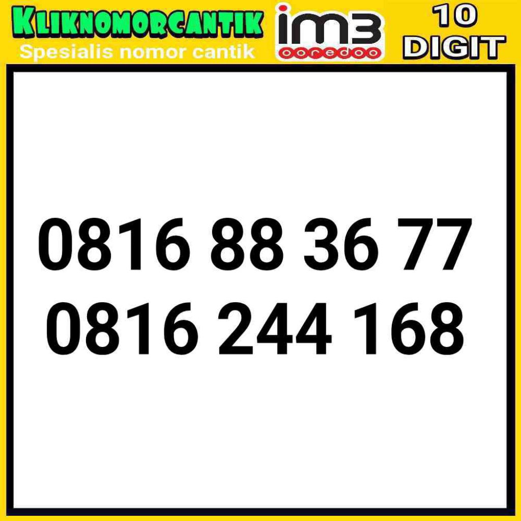 nomor cantik Indosat 10 digit 4G&5G kartu perdana IM3 10 digit A6