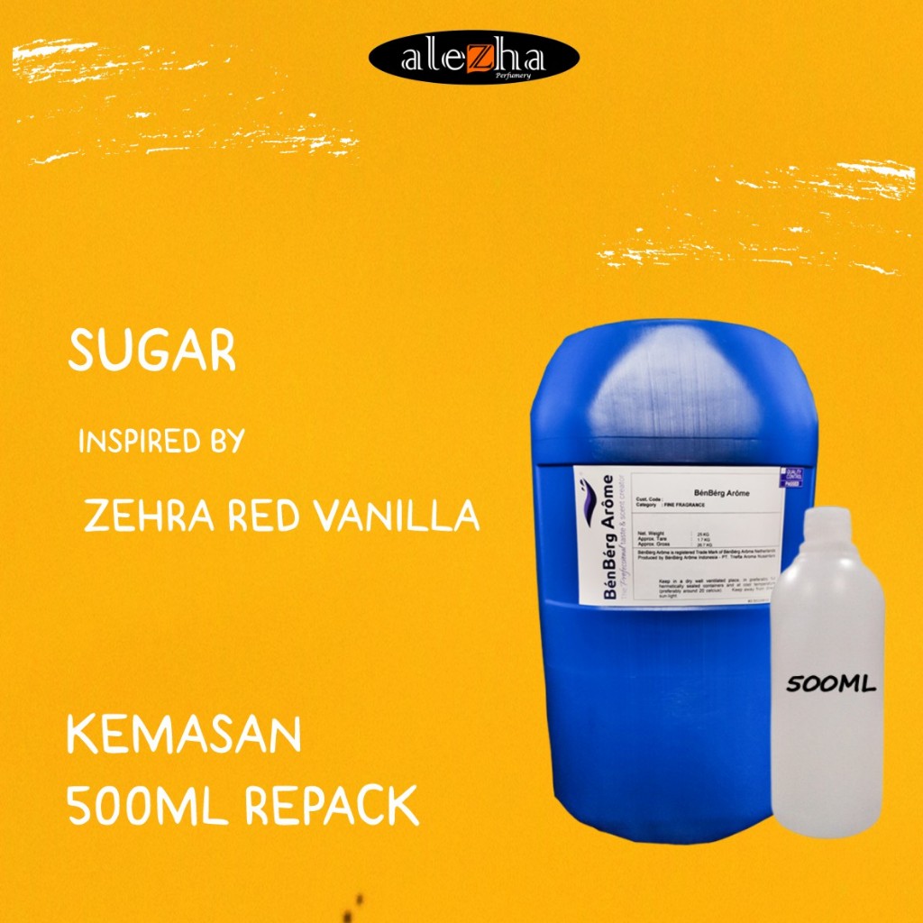 BIBIT PARFUM MURNI SUGAR / ZEHRA RED VANILLA (BENBERG) 500ml Repack