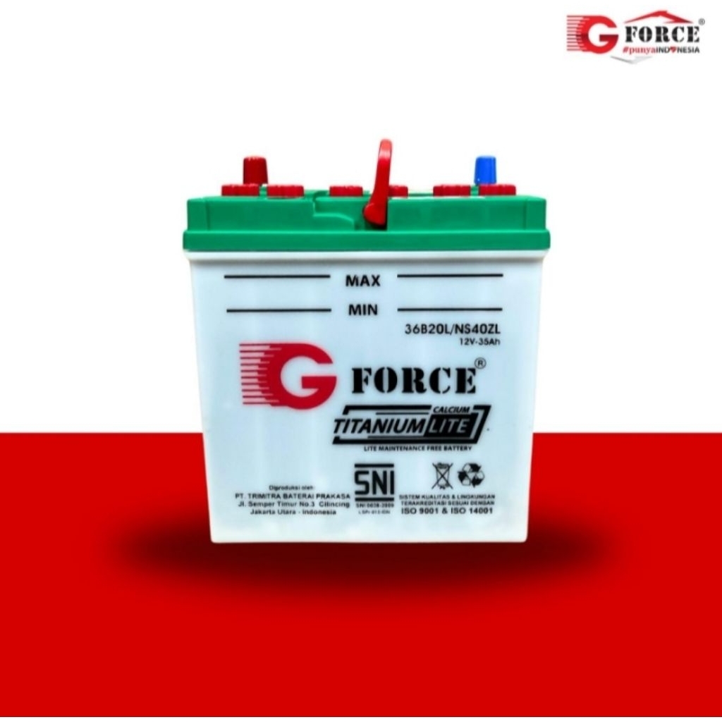 Aki Mobil G-Force NS40ZL / 36B20L 35AH 12V (Aki Basah)