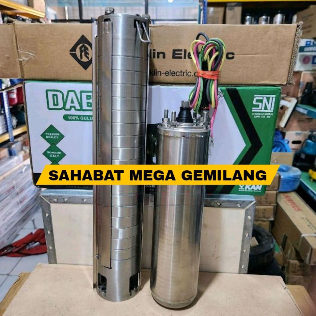 POMPA SATELIT FRANKLIN 2HP 1PHASE 4SP5/18 OUT PUT 1,5INCH PLUS CONTROL BOX ORIGINAL FRANKLIN