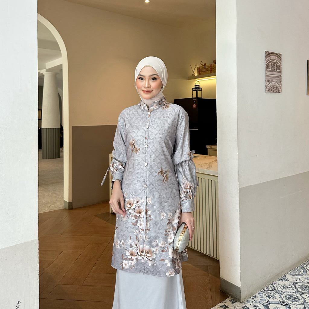Napusha - Haruka Tunic | Tunic Lebaran | Tunic Printing | Printing Blouse | Baju Motif | Tunic Print
