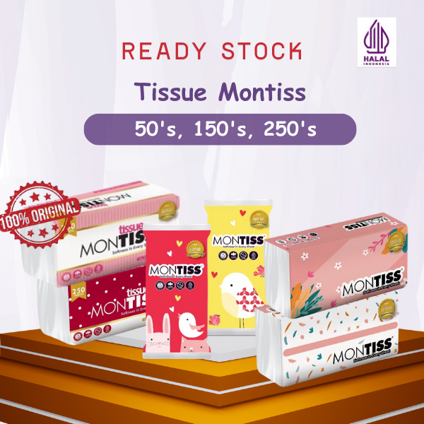 Tissue Montiss 50, 150, 250 sheets  - Tissue Kering 100% Original