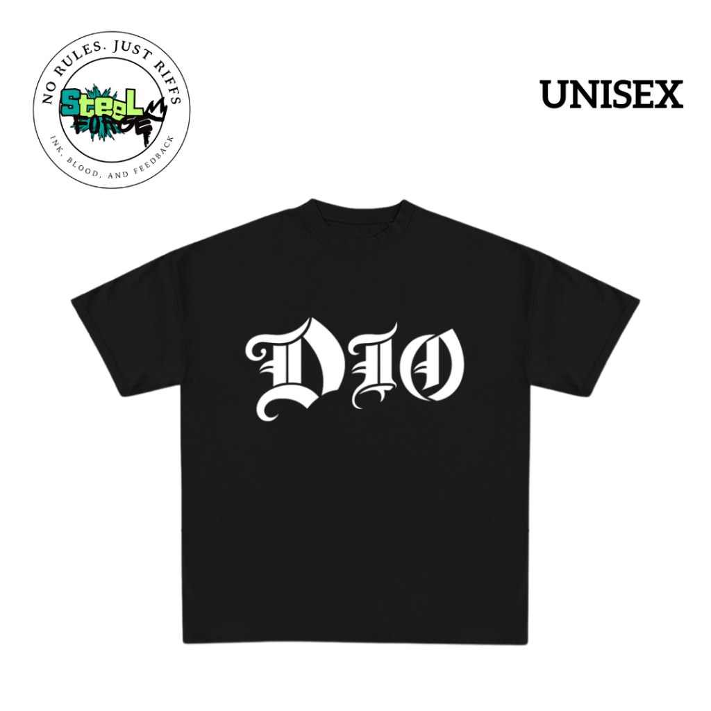 Kaos Band Dio Black White Lengan Pendek Unisex