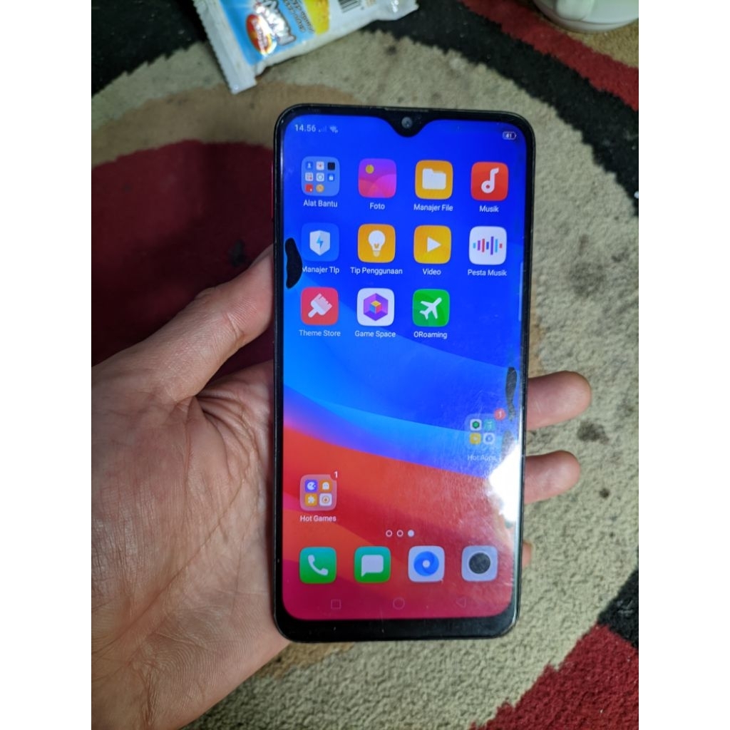 Oppo a3s original minus lcd tompel ram 3