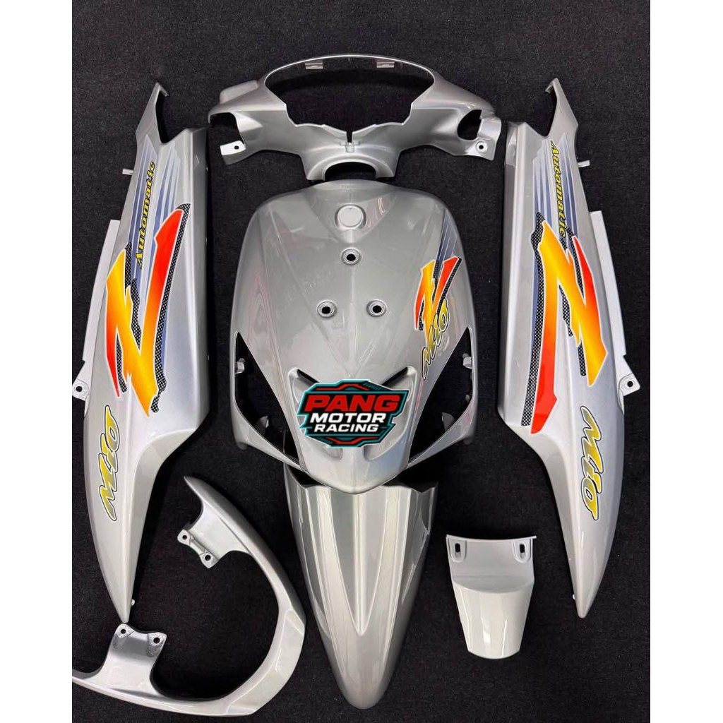 Body Set Mio Sporty Warna Silver Striping Custom Body Halus Fulset Mio Old Silver