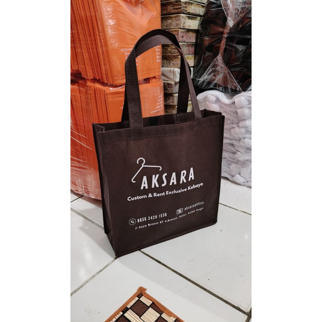 Goodie Bag Jahit Spunbond 100 gsm Custom Sablon