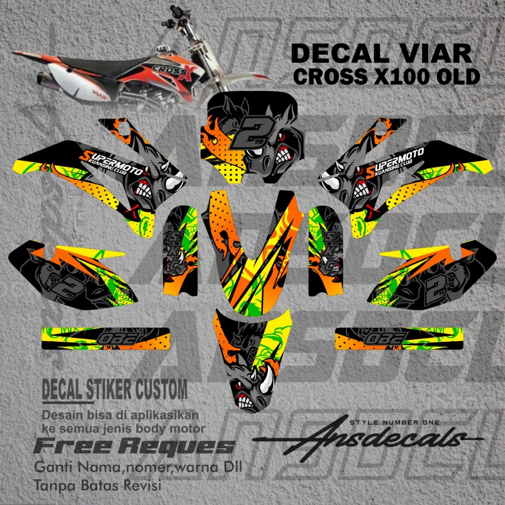Stiker Viar Cross X 100 Stiker Mini Trail Viar Cross X 100 New Stiker Mini Trail