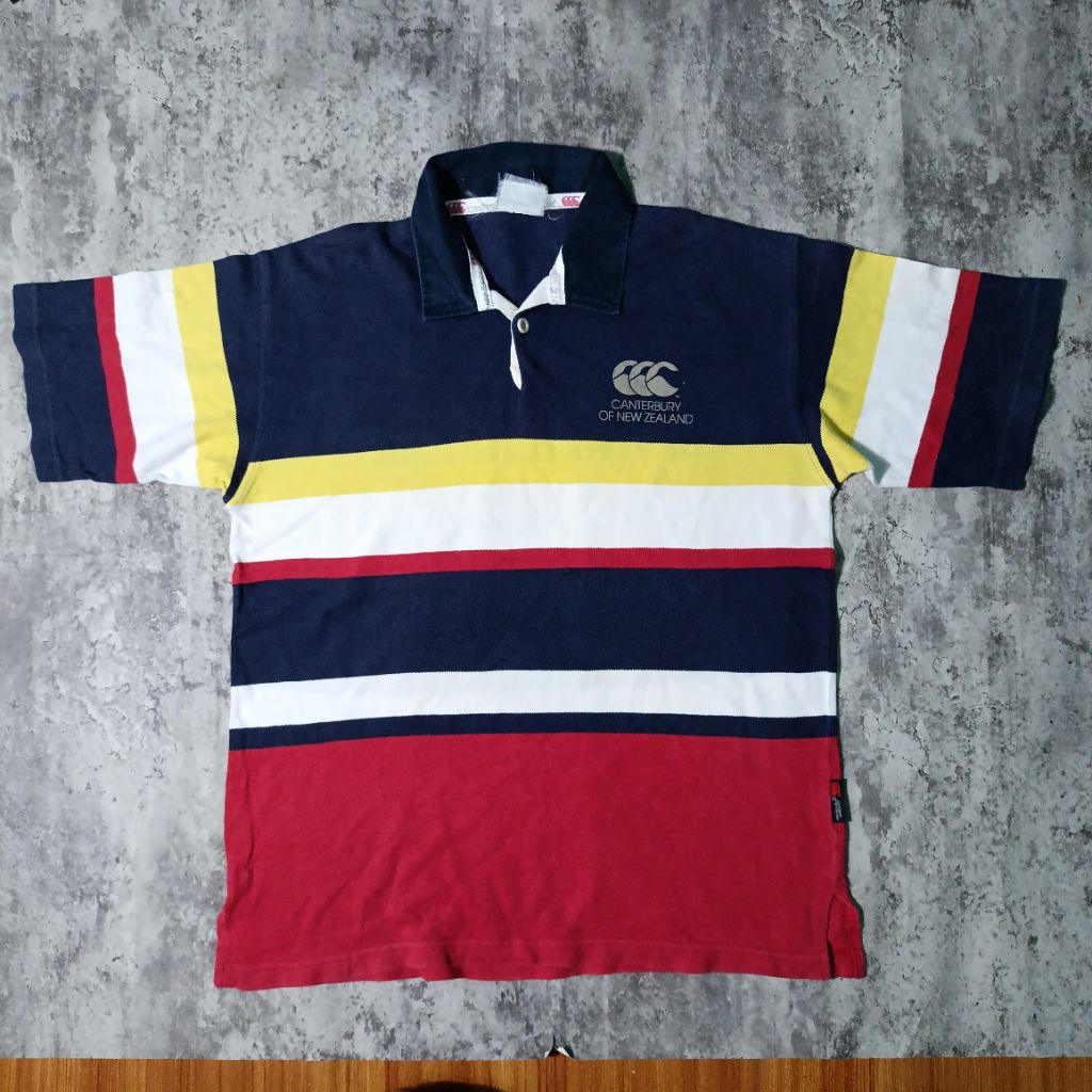 Vintage Canterbury Colour Block Polo Shirt