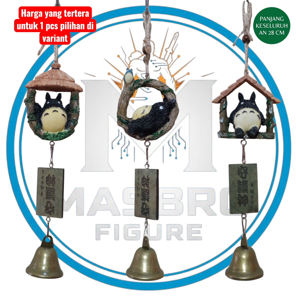 Wind Chime Karakter Ghibli Totoro 15cm / Lonceng Angin TOTORO Lucu Dekorasi Taman & Teras