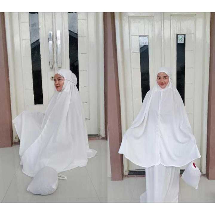 Mukena katun mikro premium polos | Mukena travelling dewasa