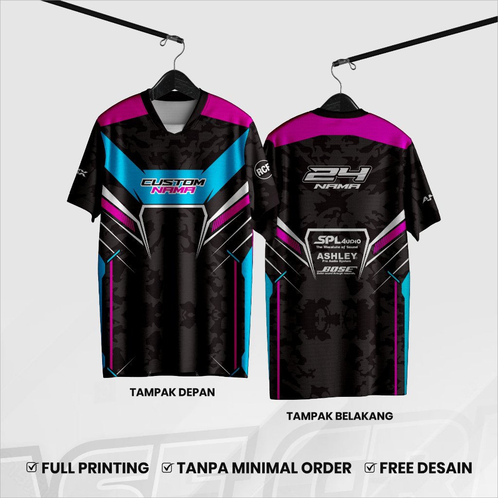 Free Desain Kaos Baju Jersey Sound System Custom Full Printing Jersey Bisa Ubah Nama Dan Nomor