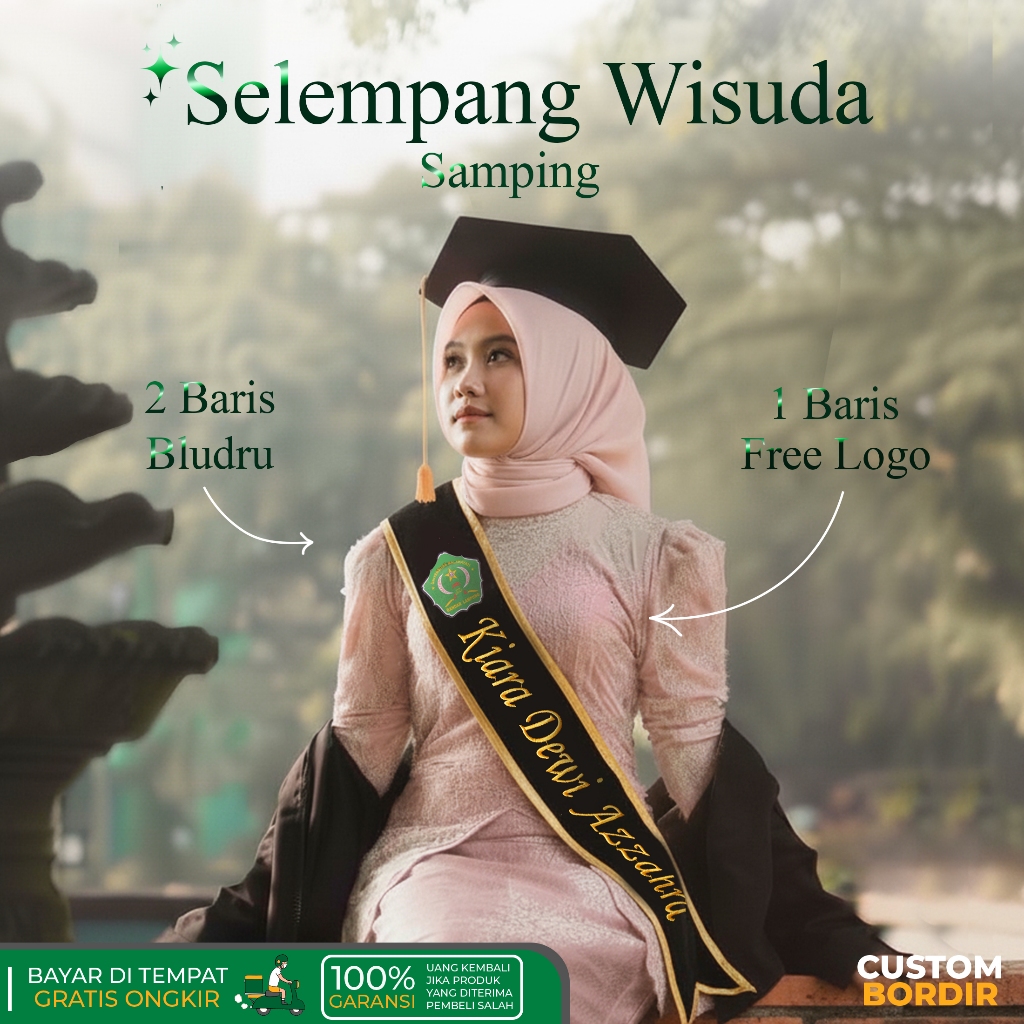 SELEMPANG WISUDA FREE LOGO