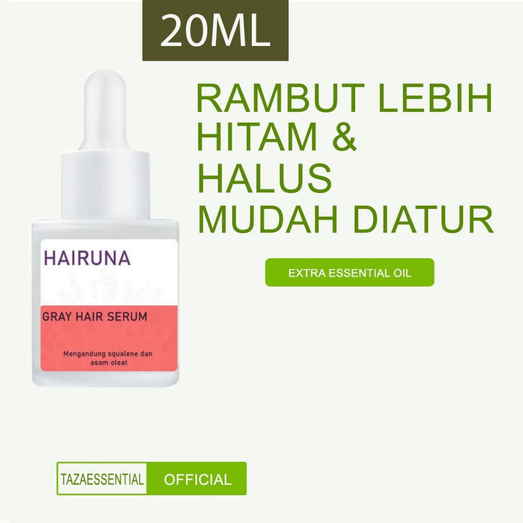 Penghitam Rambut Hair Serum Penghilang Uban Sampo Uban Permanen Halal Penghilang Uban Hairuna