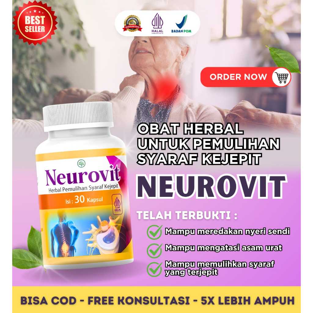 NEUROVIT – Herbal Alami untuk Nyeri Sendi, Saraf Kejepit, Asam Urat, Rematik, Radang & Tulang Keropo