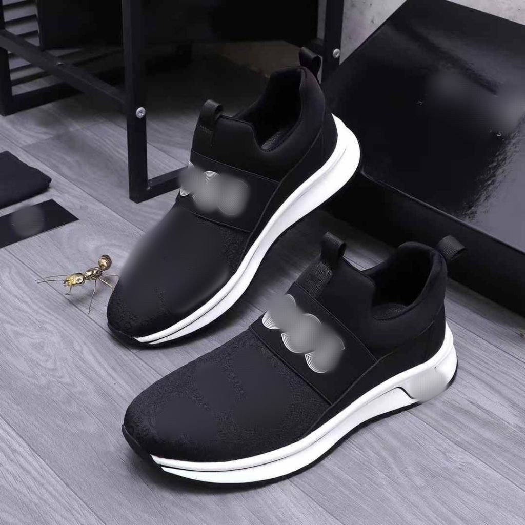 SEPATU SLIP ON PRIA MULES BRANDED BSS39008 SNEAKER SLIP ON HITAM MEWAH