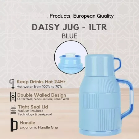 Termos Jug Panas Dingin 24 Jam 1Liter / Thermos with Handle / Termos Air Panas Bayi Buat Susu / Term