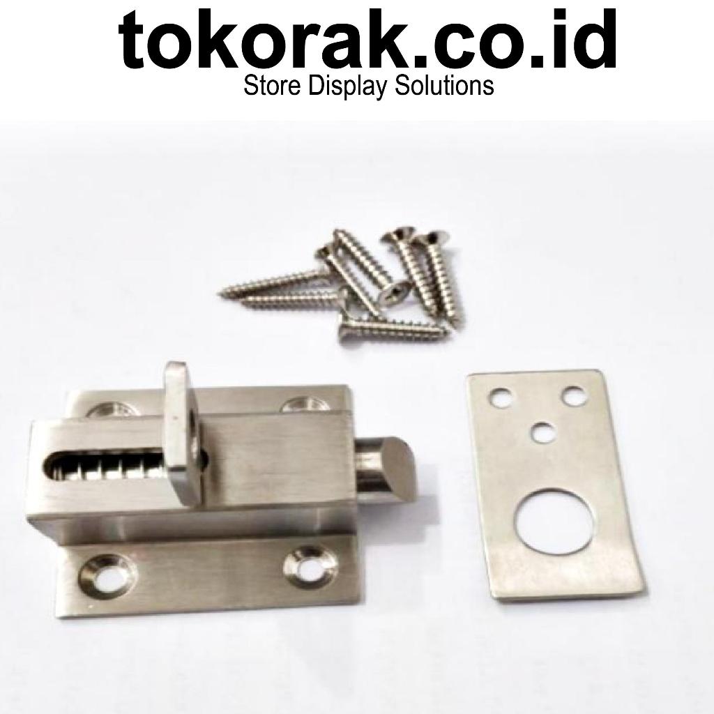 SPRING KNIP SLOT JENDELA STAINLESS GRENDEL KOTAK KODOK SPRING KNIFE
