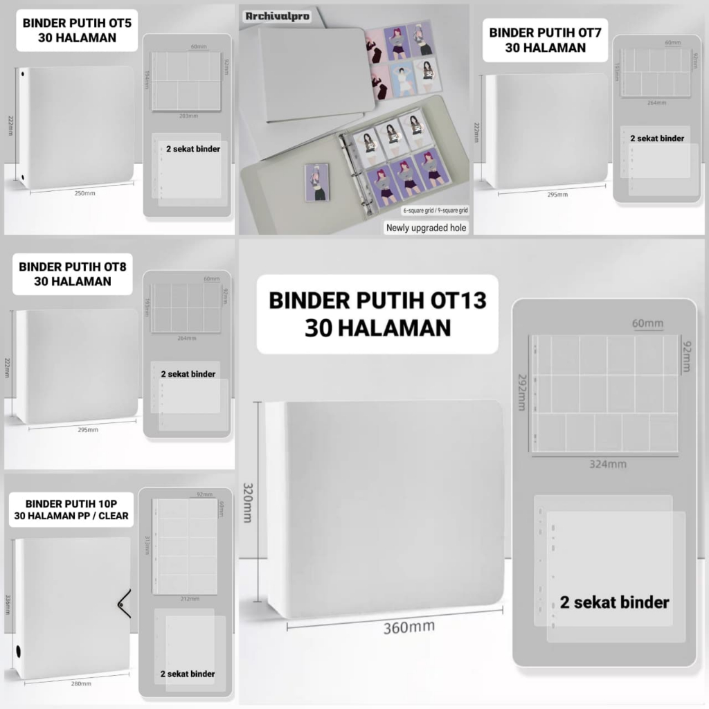 [ READY STOCK ] RINGNOTE / ARCHIVALPRO BINDER PHOTOCARD KPOP ( OT5 OT6 OT7 OT8 OT10 OT13 / 5P 6P 7P 