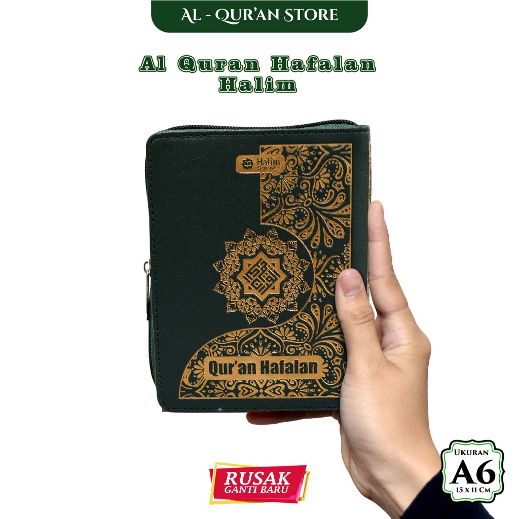Alquran Halim Resleting Al Quran Hafalan Halim Resleting A6 Nisfu Uk 10cm x 15cm Mushaf Tahfiz Terje