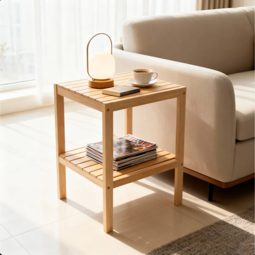 Rak Pajangan Ruang Tamu Aesthetic Rak Display Tempat Buku Vas Bunga Hiasan Ruang Santai Rumah Kayu J