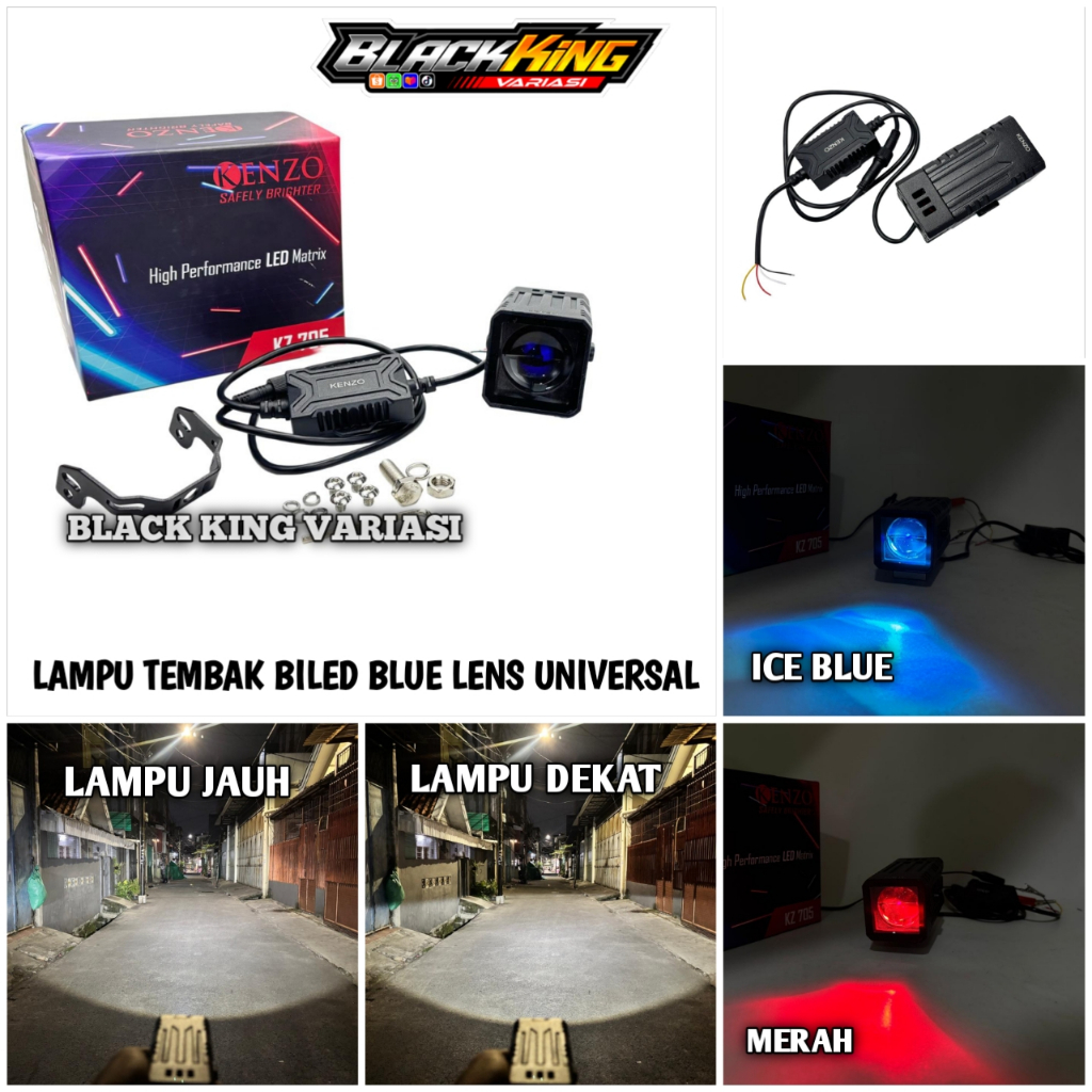 Lampu Tembak Biled Lampu Tembak Sorot Biled Devil Lampu Biled Blue Lens Lampu Biled Projecktor