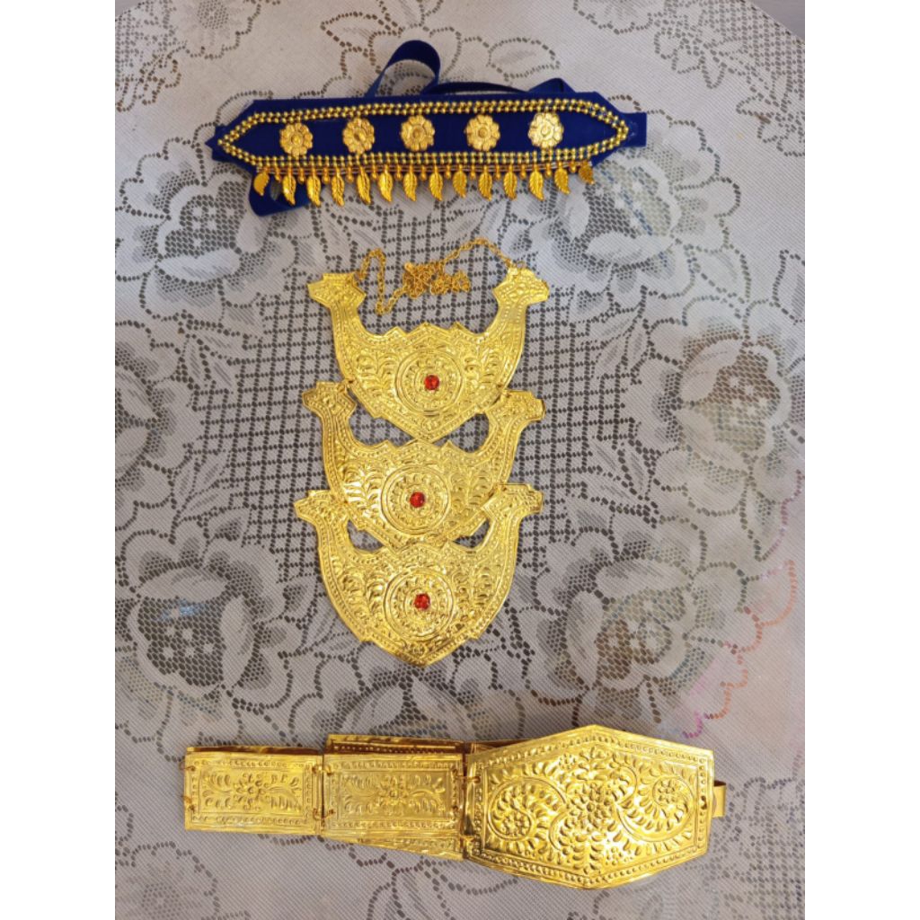 Aksesoris Baju Adat Palembang Gandik Full Set / Aksesoris Adat Palembang