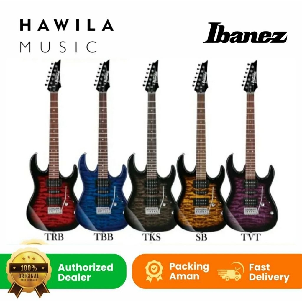 Gitar Elektrik Gitar Ibanez GRX70QA TRB Ibanez Gio GRX 70QA TBB Ibanez GRX 70QA TKS