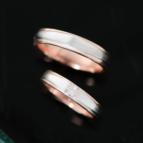 Spilla Jewelry Cincin Kawin Tunangan Cincin Couple Perak RS-20