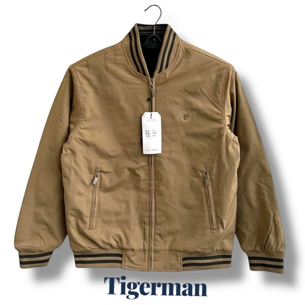 new jaket bomber import bahan katun micro bisa bolak balik / jaket bomber pria bolak balik import /